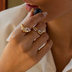 Vittoria Diamond Teardrop Ring