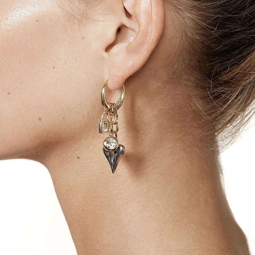 Sabelle Heart & Lock Earrings