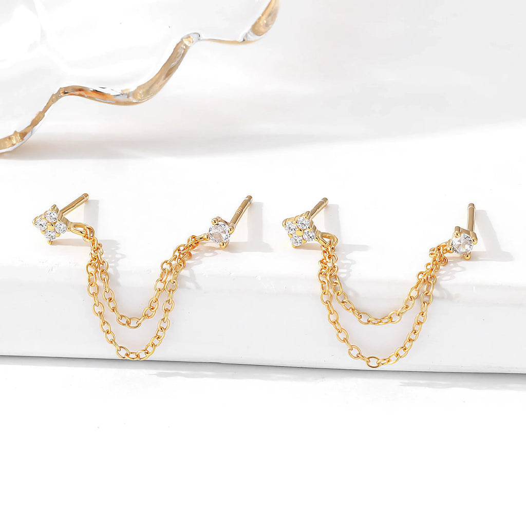 Elowyn Diamond Chain Studs