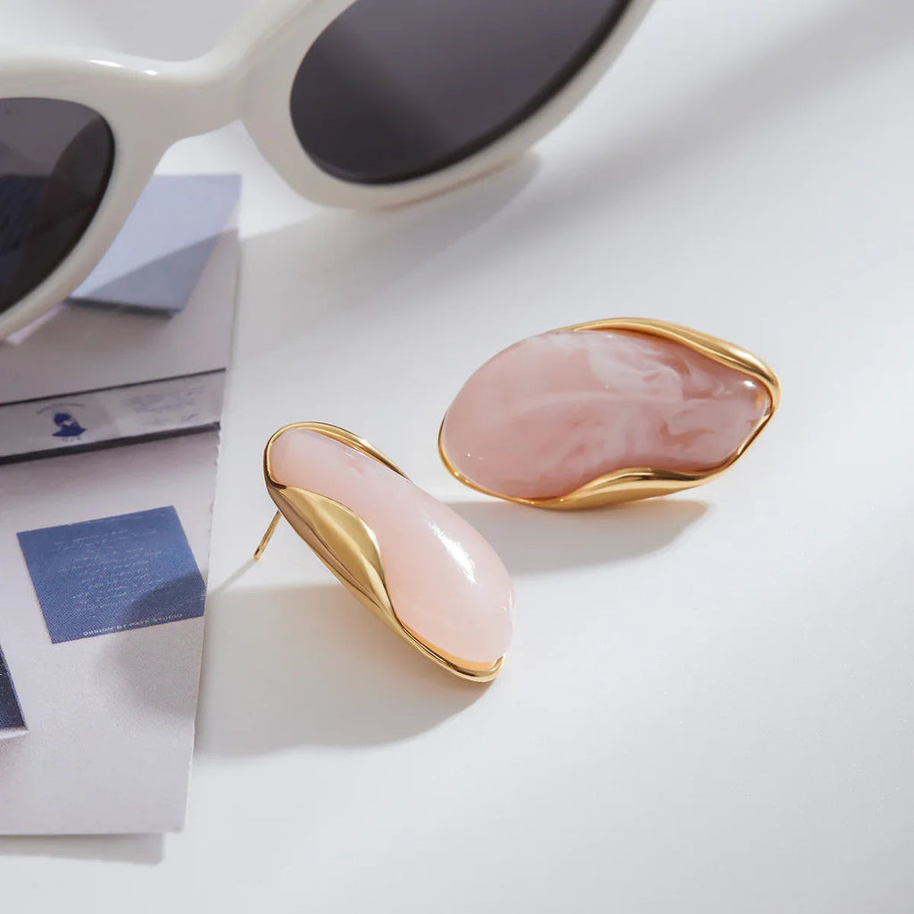 Sylvie Polished Gemstone Earrings