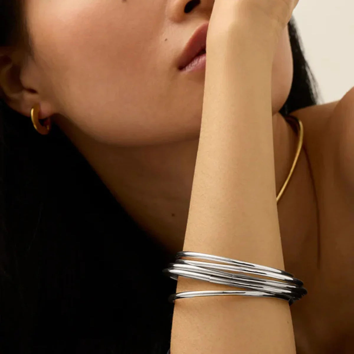 Clementine Gold Bangle Set