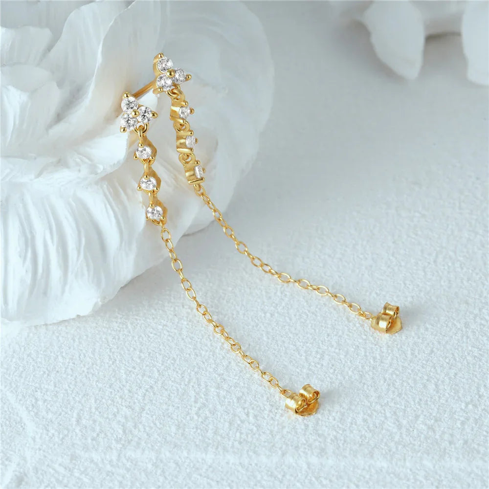 Milena Diamond Chain Studs