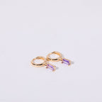 Ivy Birthstone Huggies