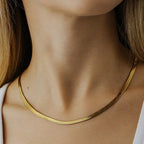 Kerensa Gold Herringbone Necklace