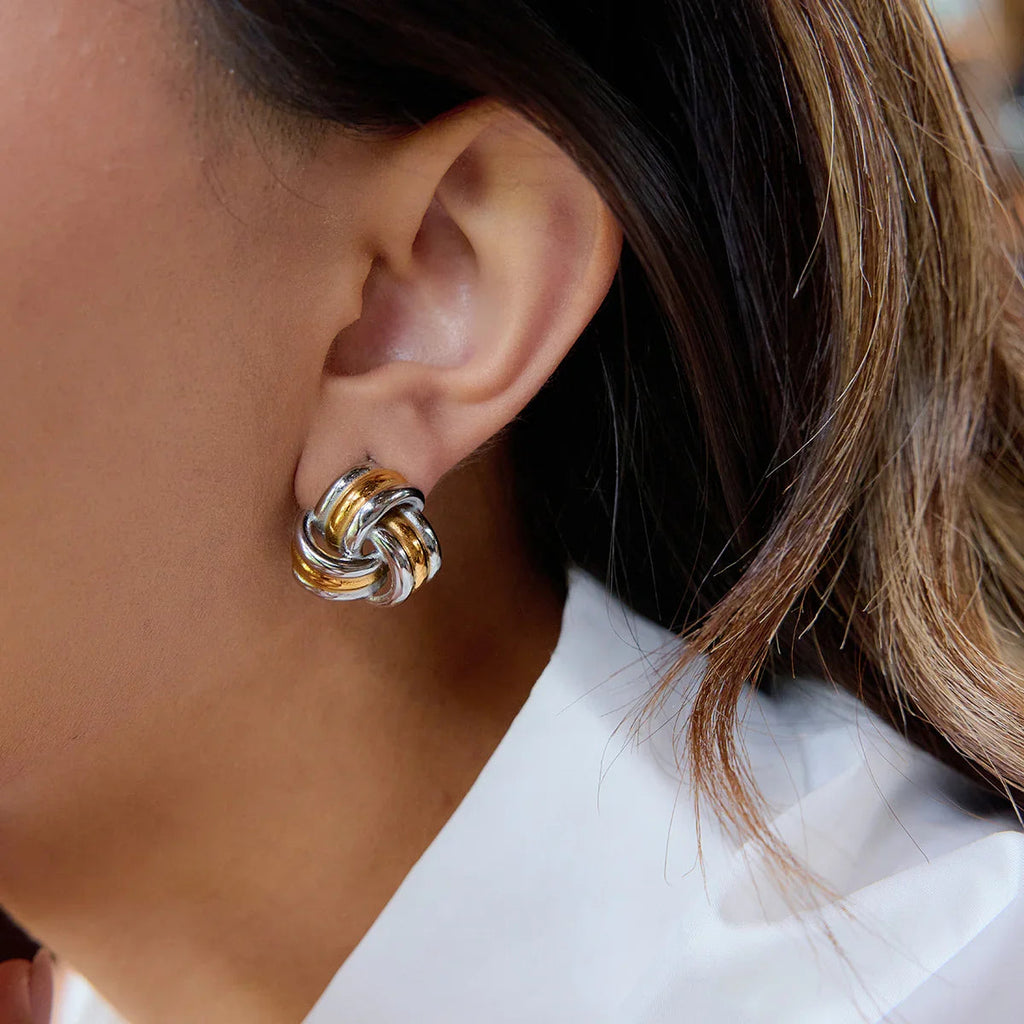Yolanda Chunky Gold Knot Earrings