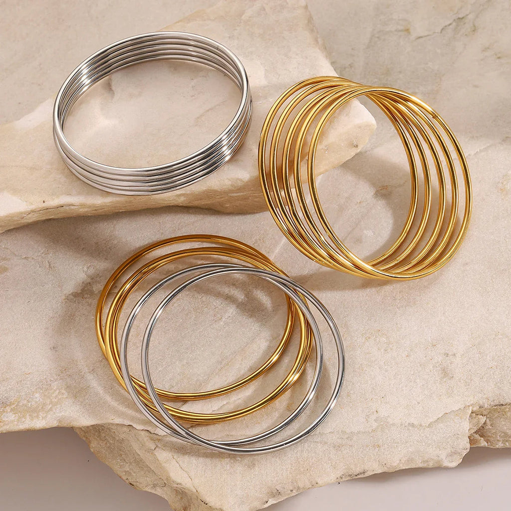 Clementine Gold Bangle Set