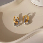 Alcyone Two Tone Double Hoops