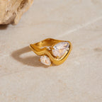Vittoria Diamond Teardrop Ring