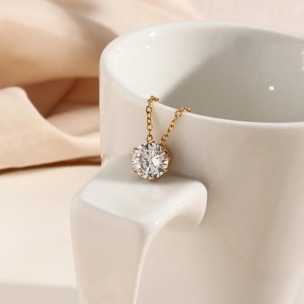 Elina Solitaire Necklace