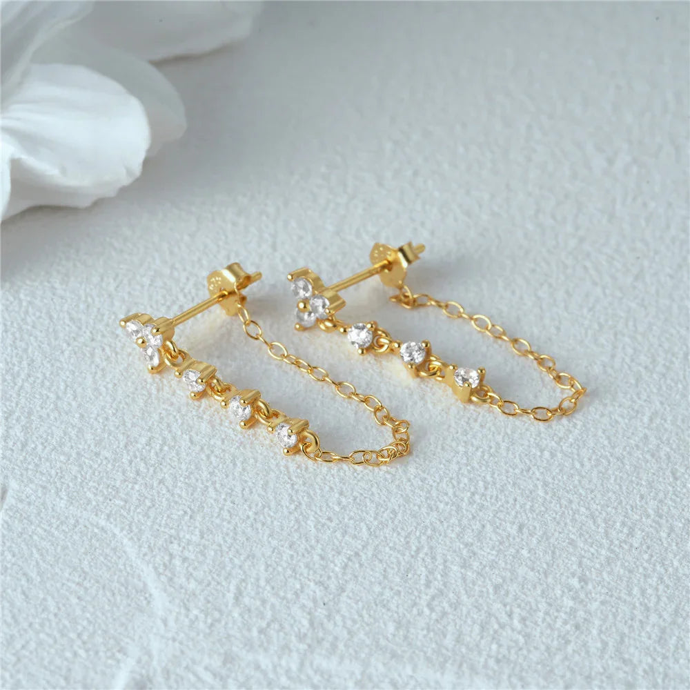 Milena Diamond Chain Studs