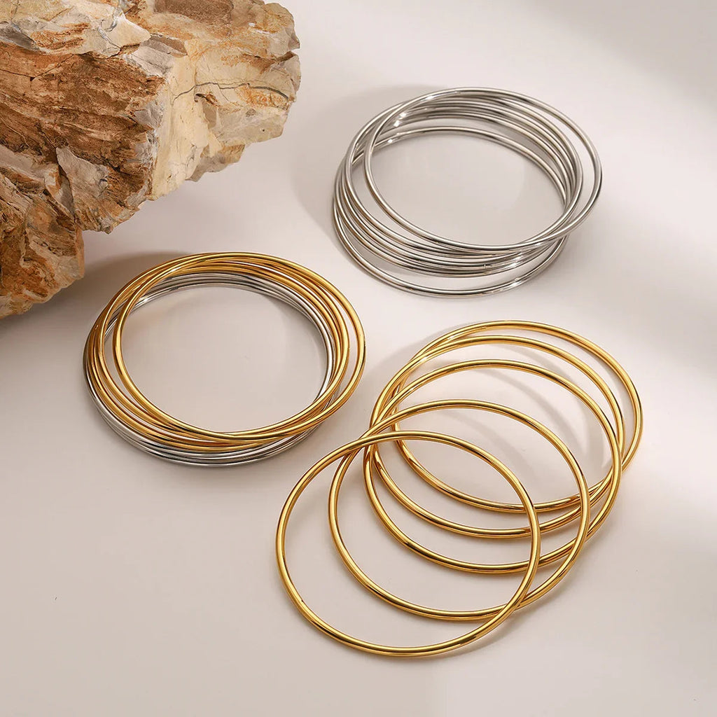 Clementine Gold Bangle Set