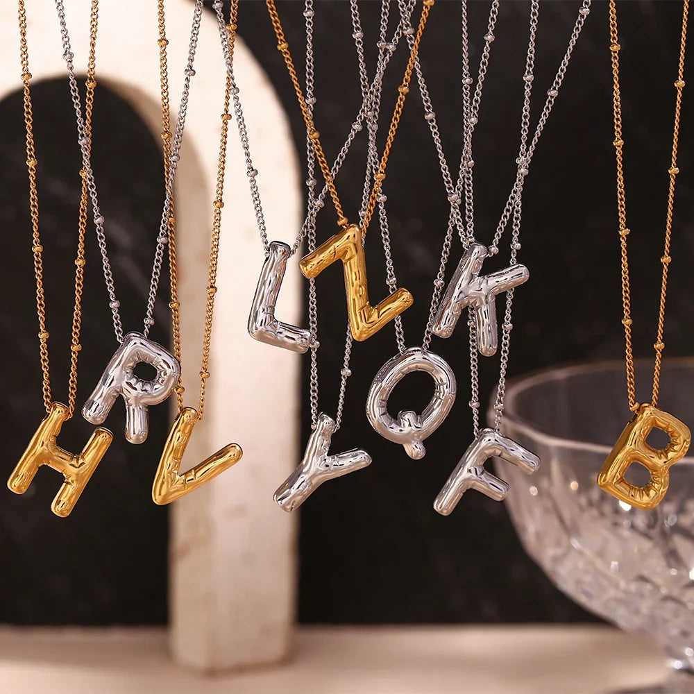Juliet Bubble Initial Necklace