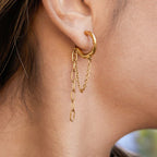 Genevieve Link Chain Hoops