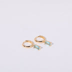 Ivy Birthstone Huggies
