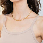 Ximena Gold Paperclip Chain Necklace