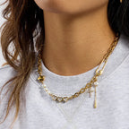 Ysabel Diamond Pearl Necklace