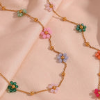 Hyacinth Floral Gold Necklace