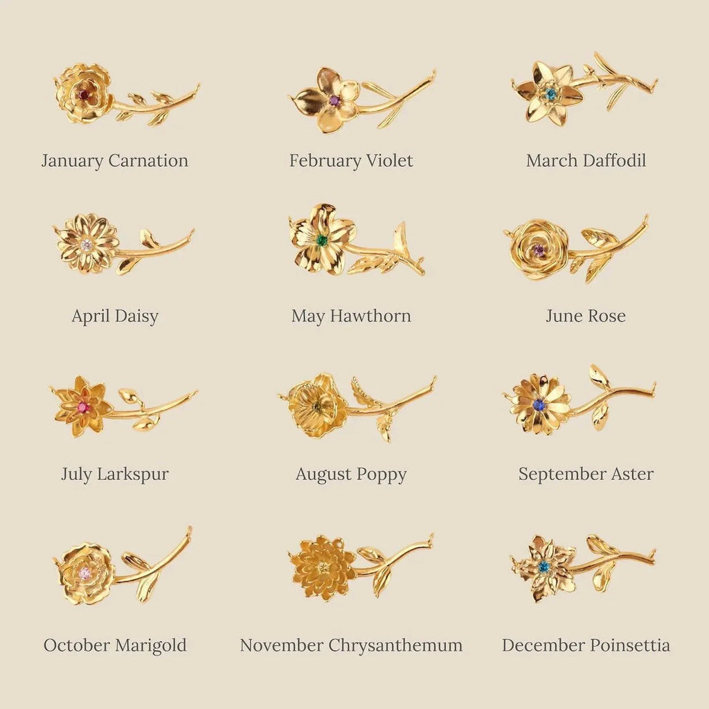 Delilah Birth Flower Necklace
