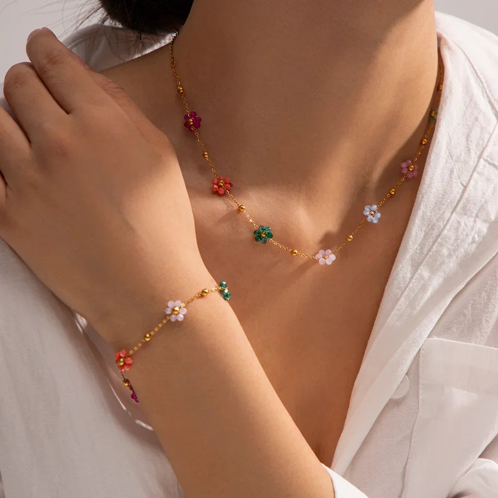 Philomena Floral Gold Bracelet