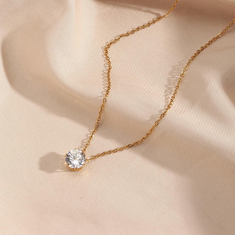 Elina Solitaire Necklace