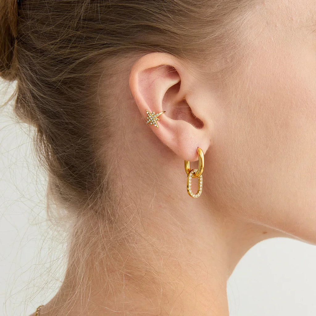 Neomi Double Hoop Diamond Earrings