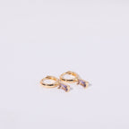 Ivy Birthstone Huggies