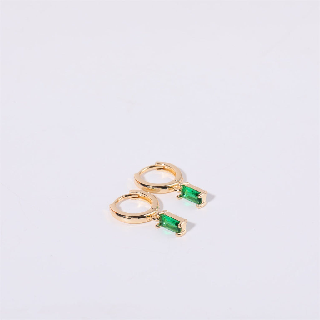 Ivy Birthstone Huggies
