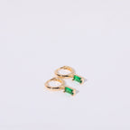 Ivy Birthstone Huggies