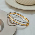 Nicolette Two Tone Stacked Bracelet