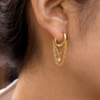 Selene Diamond Drop Hoops