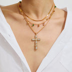 Adaline Diamond Cross Necklace