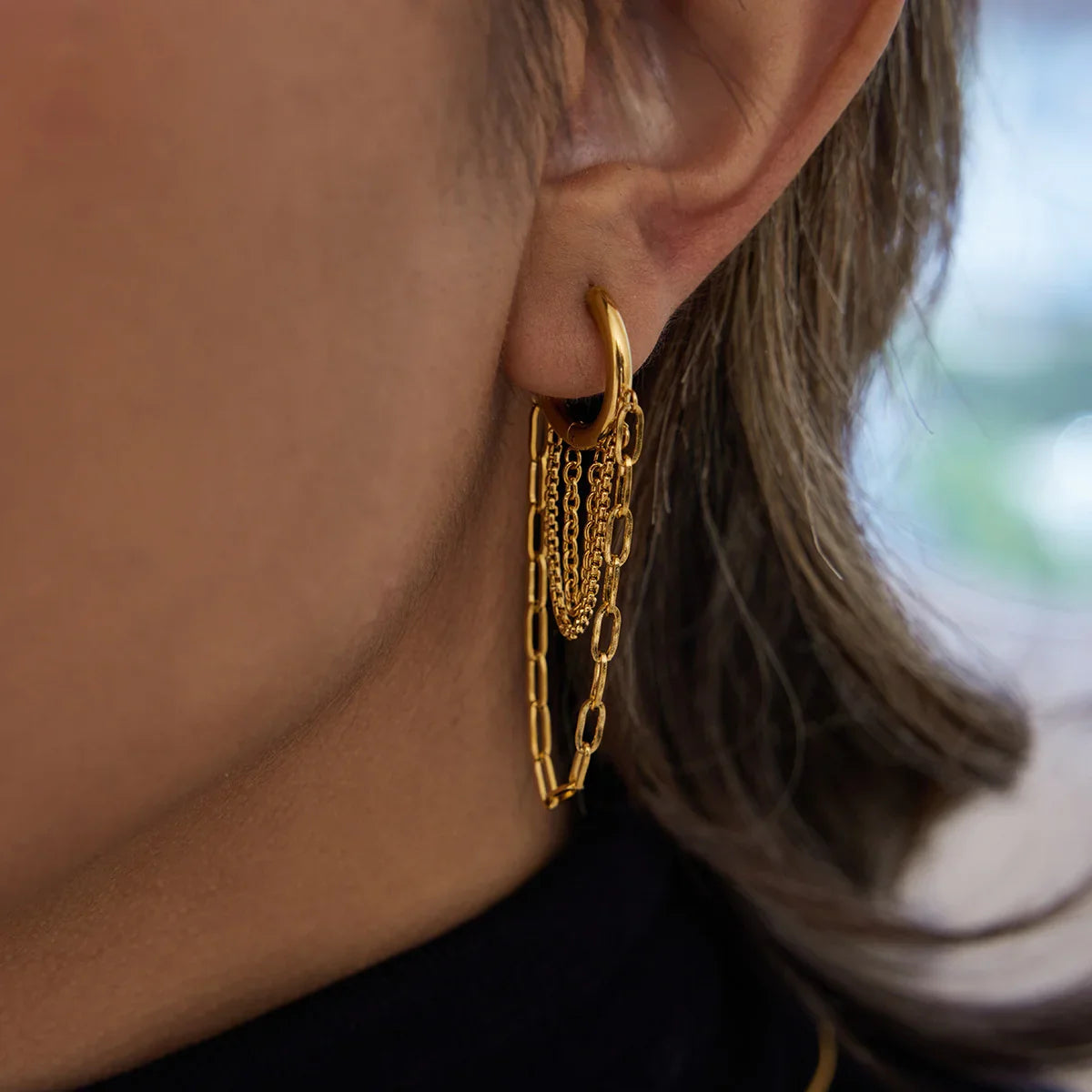 Belphoebe Link Chain Hoops