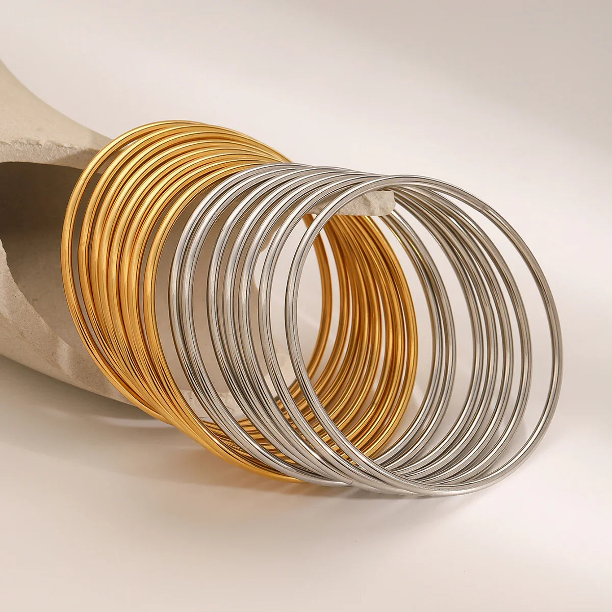 Clementine Gold Bangle Set
