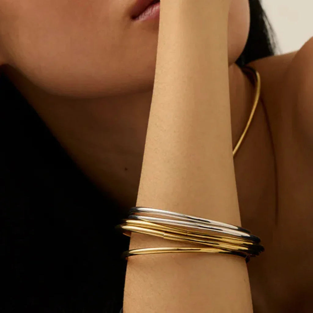 Clementine Gold Bangle Set