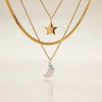 Celeste Sun & Moon Layered Necklace