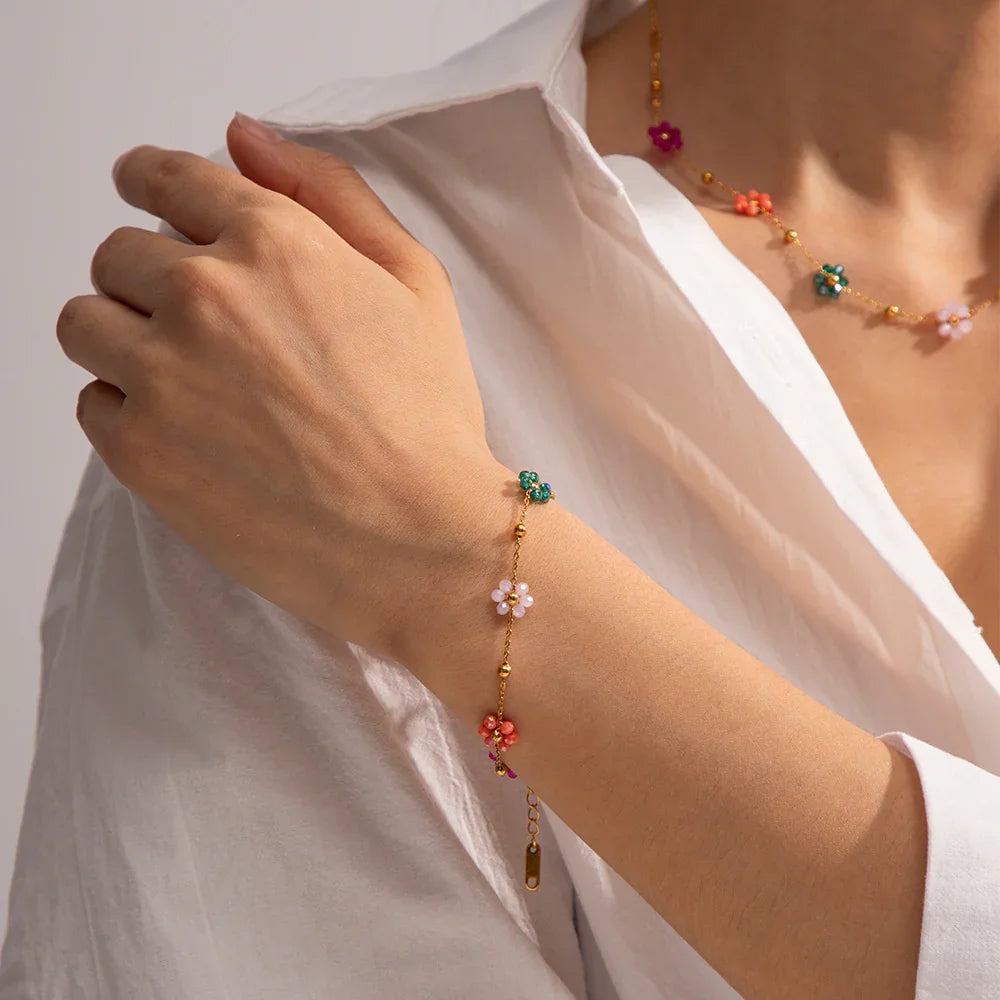 Philomena Floral Gold Bracelet