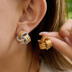 Yolanda Chunky Gold Knot Earrings