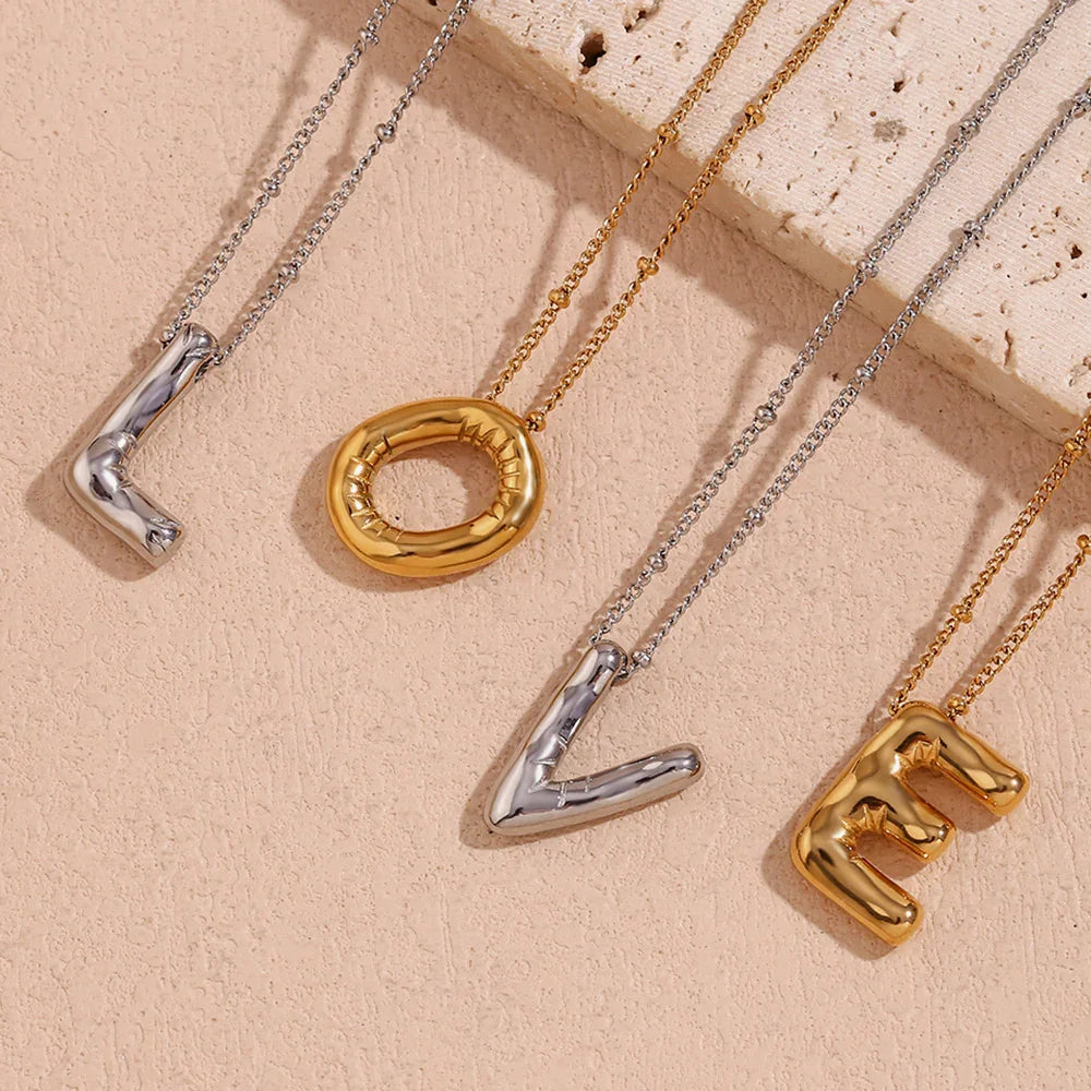 Juliet Bubble Initial Necklace