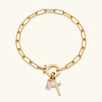 Sidony Birthstone Cross Bracelet