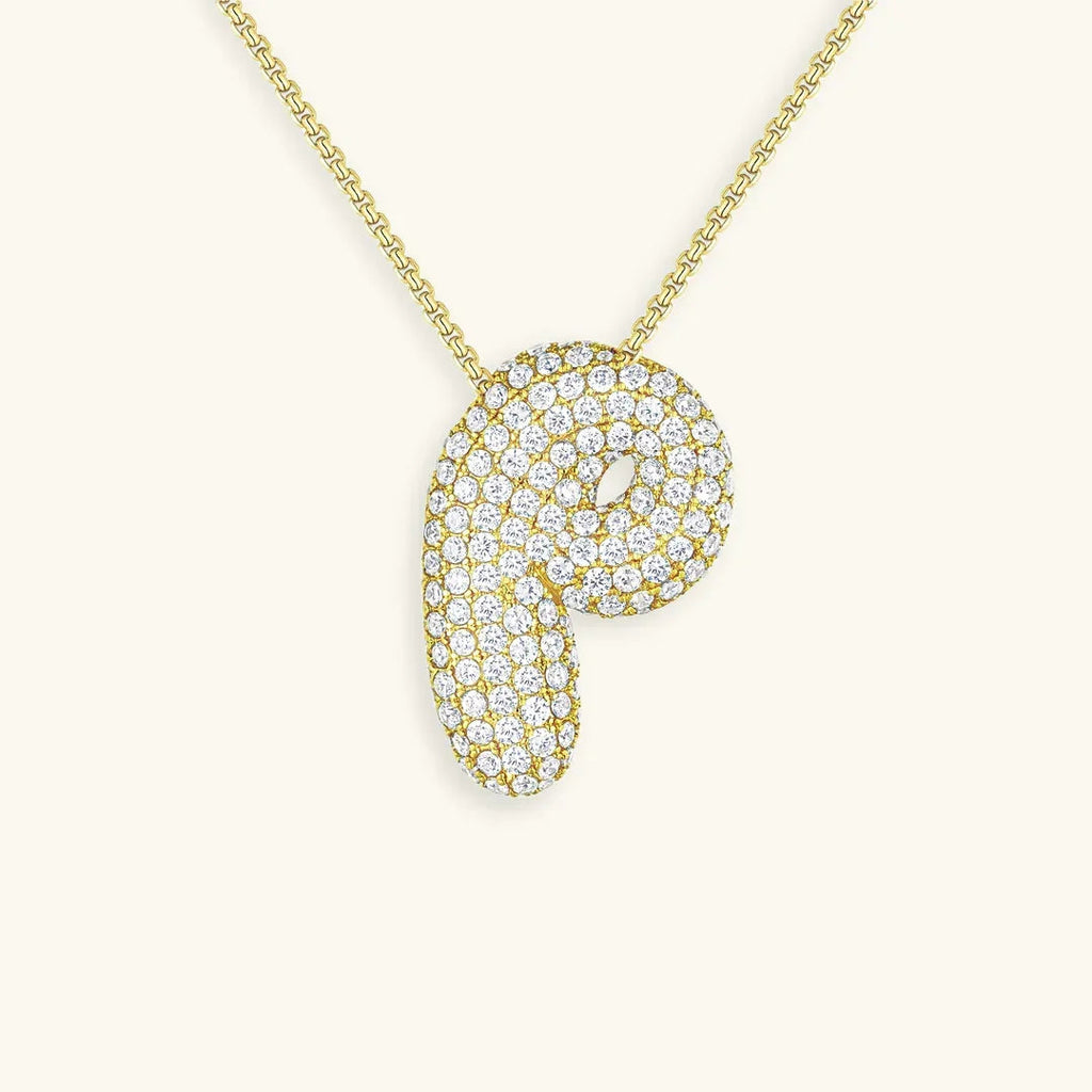 Mabelle Bubble Initial Necklace