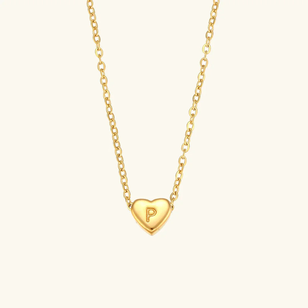 Amélie Heart Initial Necklace
