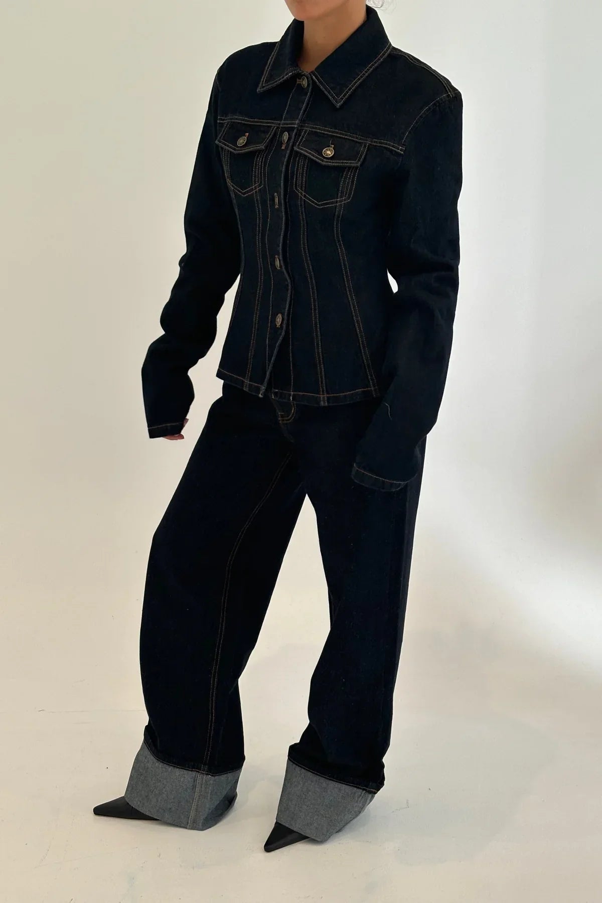 Giacca di jeans scura