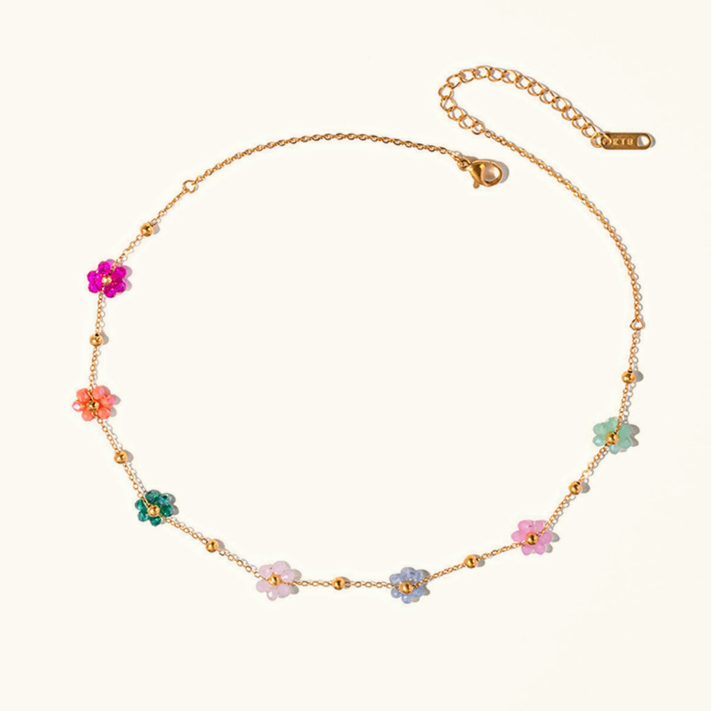 Hyacinth Floral Gold Necklace