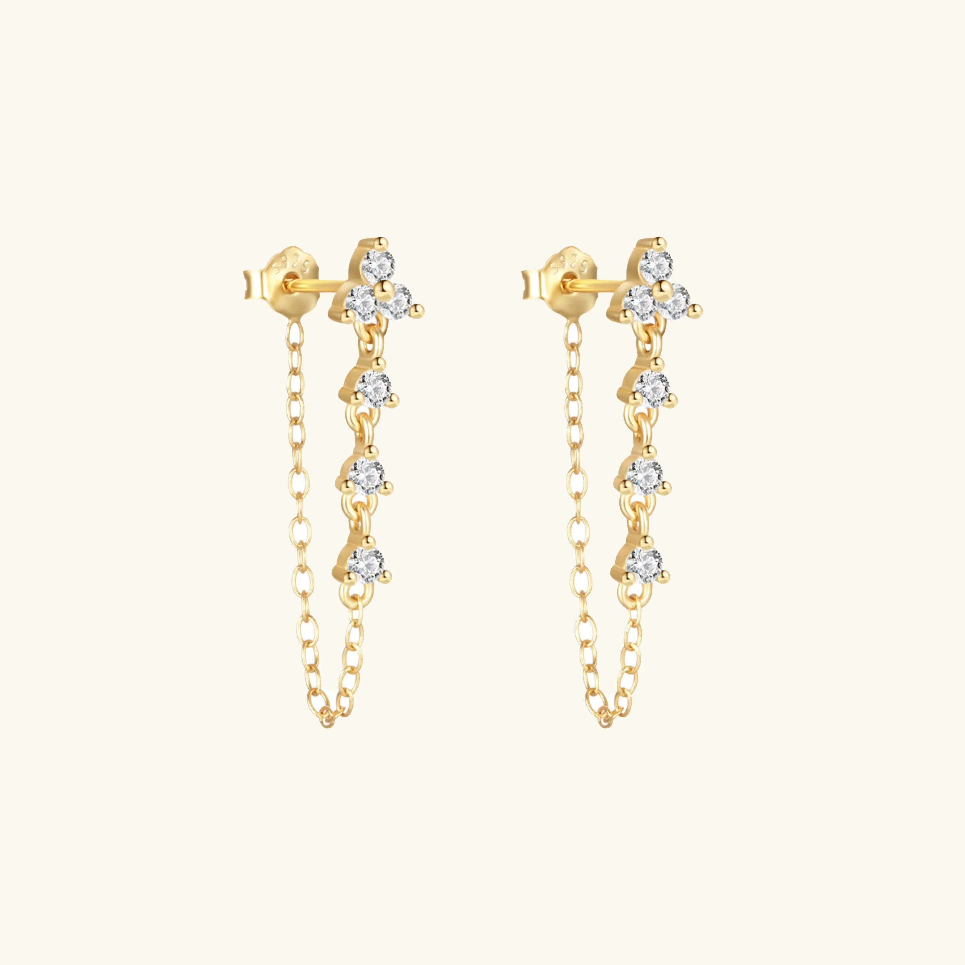 Milena Diamond Chain Studs