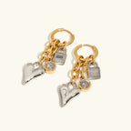 Sabelle Heart & Lock Earrings