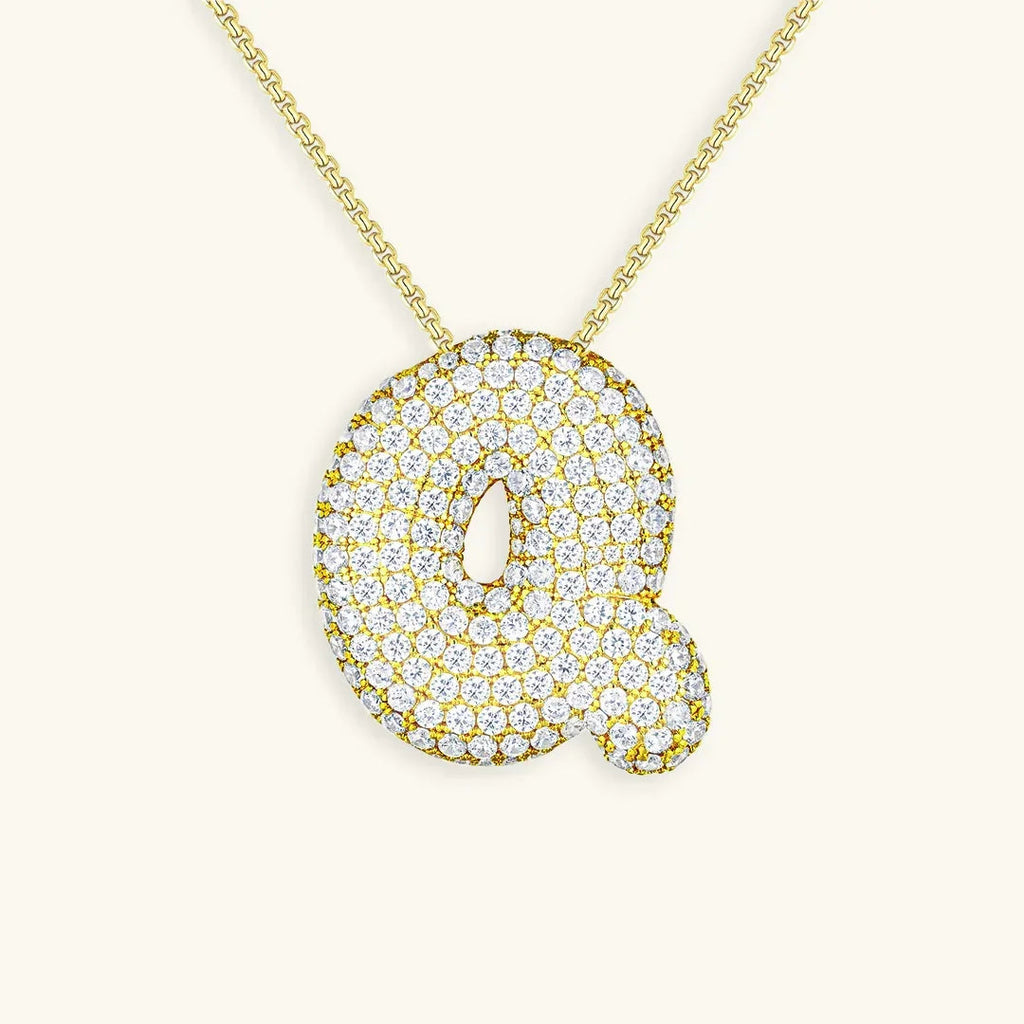 Mabelle Bubble Initial Necklace