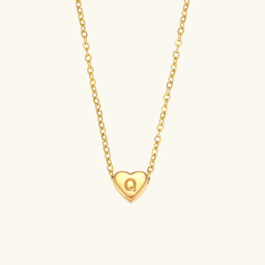 Amélie Heart Initial Necklace