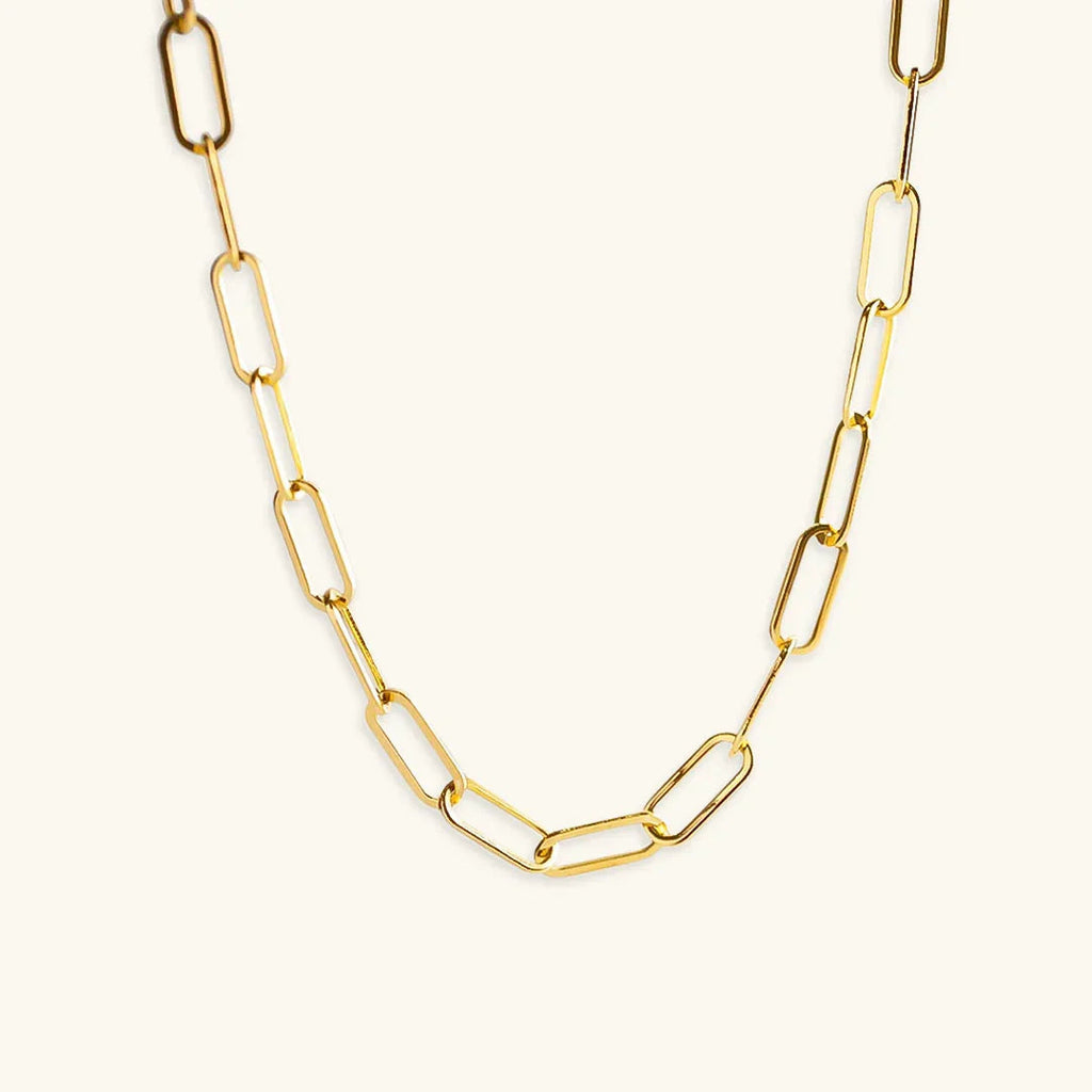 Ximena Gold Paperclip Chain Necklace
