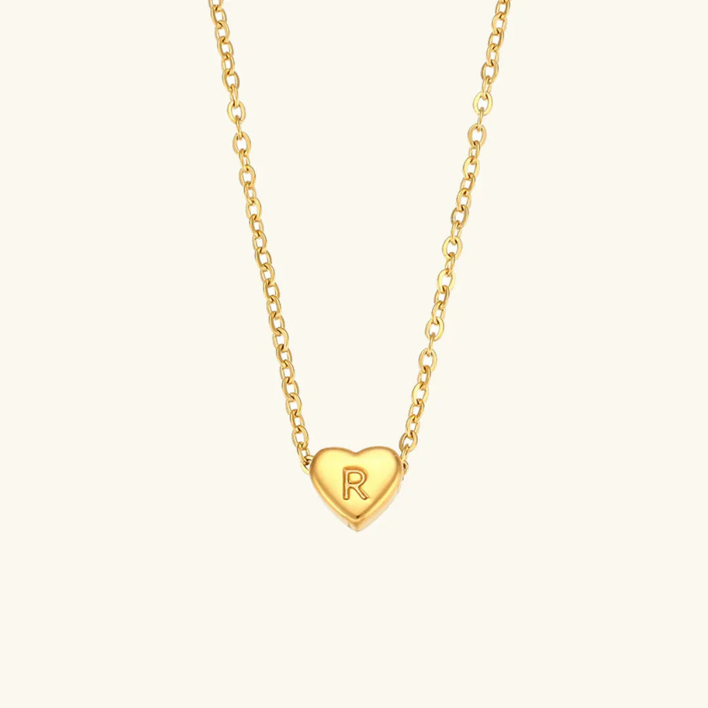 Amélie Heart Initial Necklace