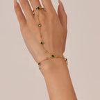 Ondine Emerald Heart Hand Chain